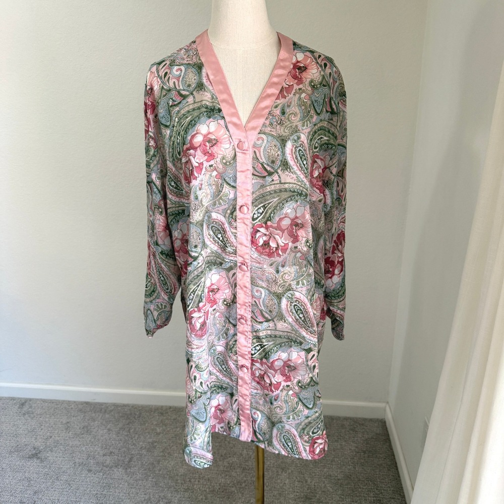 Vintage Victoria's Secret‎ Gold Label Paisley Floral Top Dress Coquette Regency